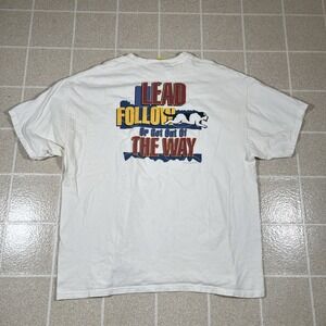 Vintage 1998 Big Dogs Lead Follow Or Get Out The Way Tshirt Size XL